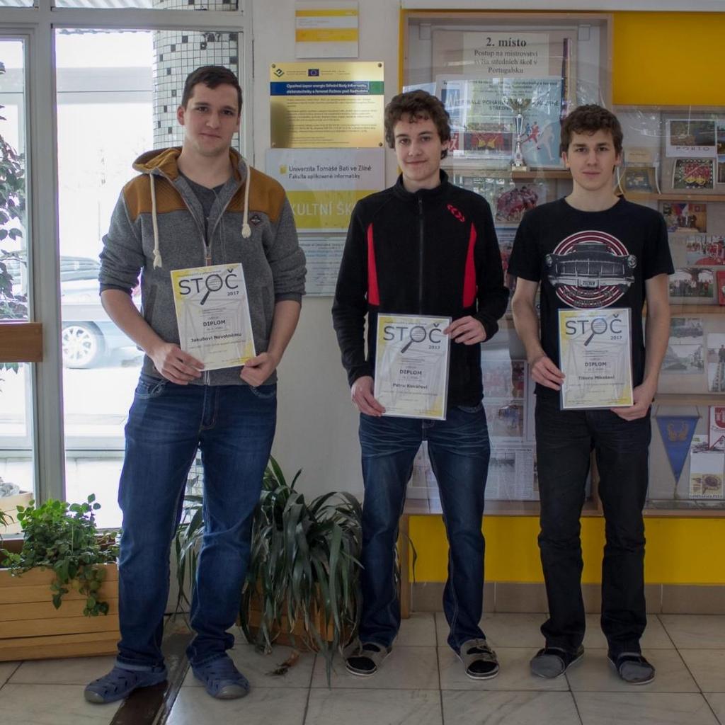 Naši žáci byli velmi úspěšní v soutěži STOČ na FAI UTB ve Zlíně Letos v dubnu měli studenti středních škol možnost poprvé prezentovat své vlastní projekty z oblasti elektroniky nebo informatiky na