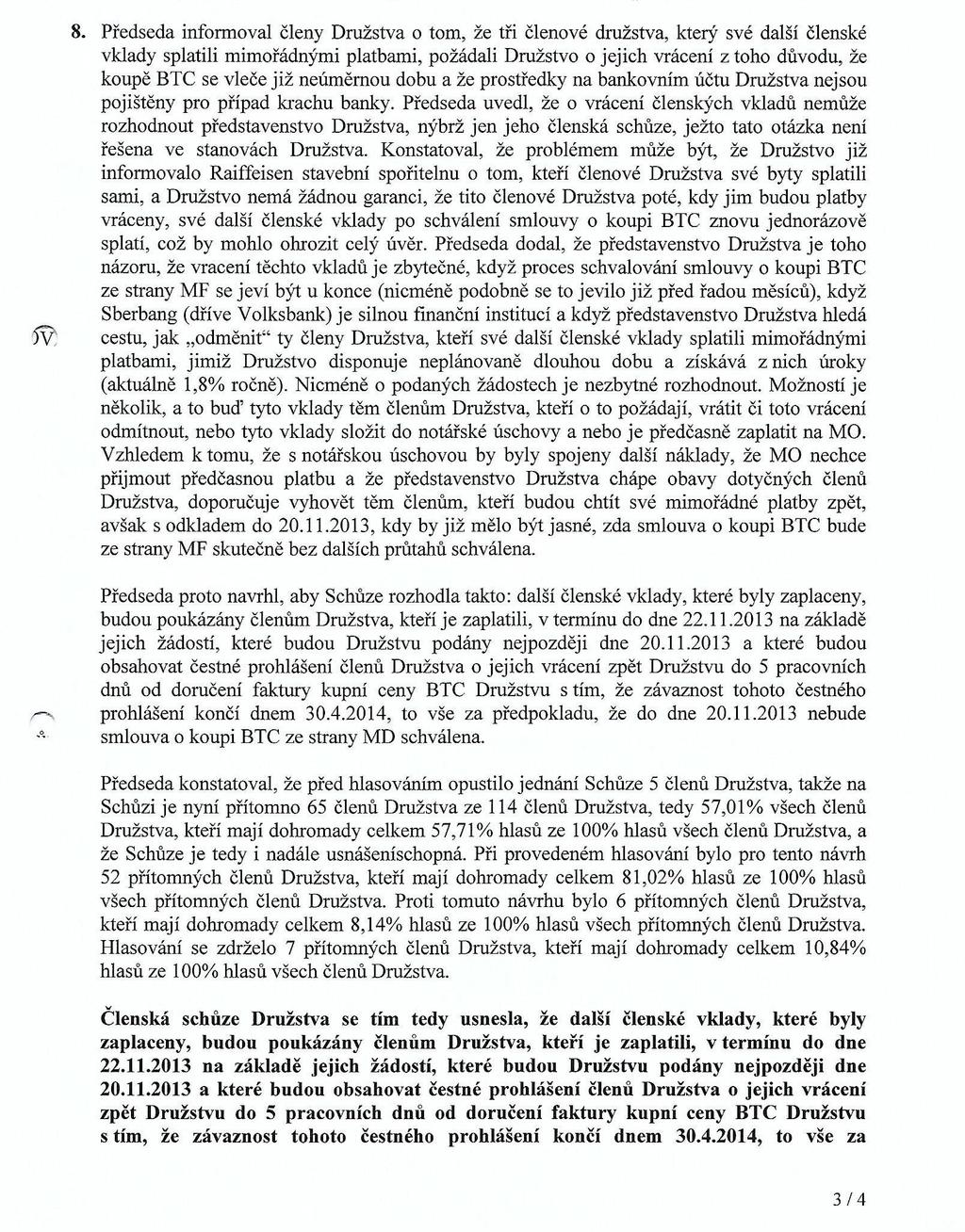 Příloha k otevřenému dopisu odstupujícího předsedy Na dalším jednání ČS dne 7. 11.