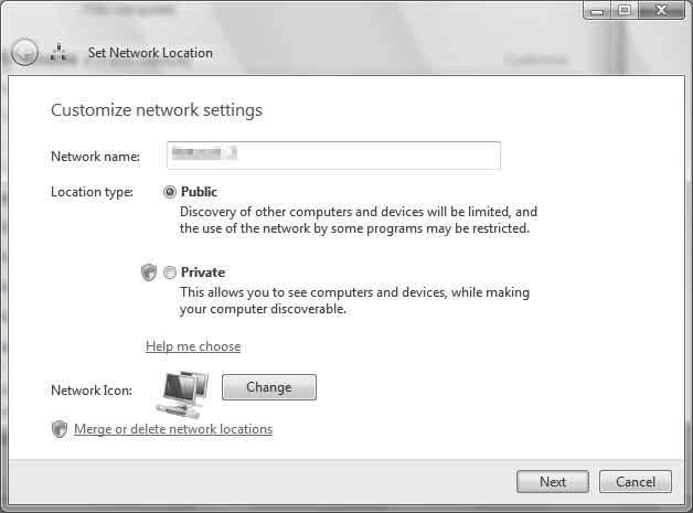 5 Zaškrtněte políčko vedle položky [Private] (Soukromé) a vyberte [Next] (Další). 9 Vyberte položku [Settings...] (Nastavení), která se objeví vedle položky [Share my media to:] (Sdílet média s).