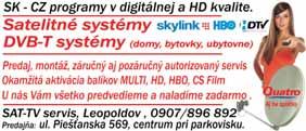 0918 244 323 0911 423 806 51-0013 AUTO-MOTO $ Predám 3-izb. byt v Seredi, ul. Jesenského, 50 000, tel.