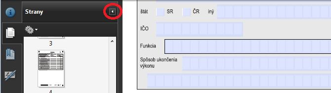 Ak už navigačná pomôcka nie je potrebná, na jej skrytie slúži označená šipka: 2.2.1.