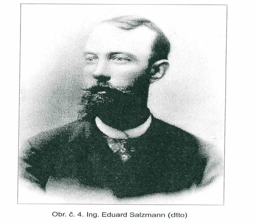 Náčrtek provozu šlemovny okru ve stávající budově železáren (AMP) Matějův syn Eduard Salzmann, který do té doby dělal