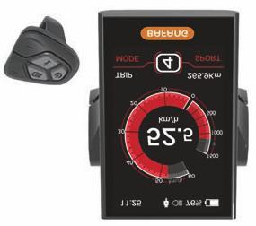ÚVOD Název: Inteligentní displej Model: DP C18.UART Účel: Elektricky napájený cyklo asistent Vzhled: Tělo produktu je vyrobeno z PC, displej z tekutých krystalů je vyroben z tvrzeného PMMA. B.