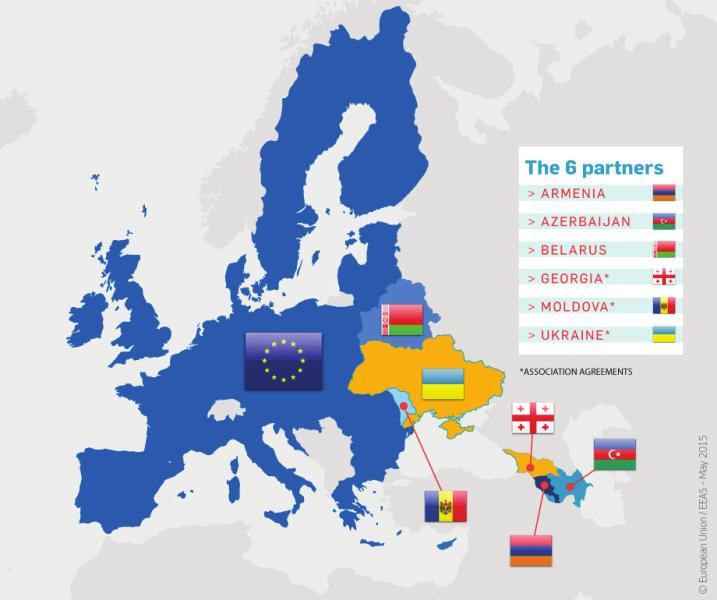 102 Strategické zameranie zahraničnej Nástroje Európskej susedskej politiky Mapa č. 5: Štáty Východného partnerstva.