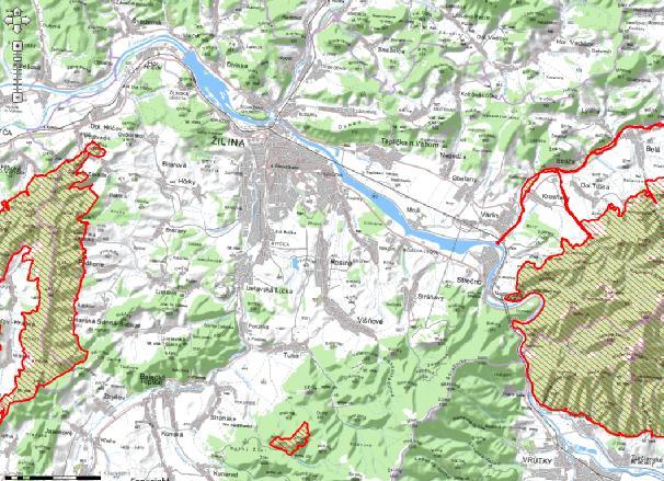 5. st. ochrany. Trasa diaľnice sa nachádza (v km 3,20) vo vzdialenosti cca 4,15 km od chráneného územia.
