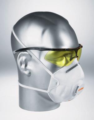 Tvarované i skládací masky uvex je proto obzvláště vhodné kombinovat s ochrannými brýlemi uvex.