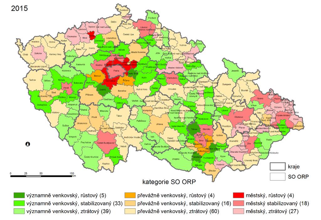 Obrázek 82 Kategorizace SO ORP na základě statického a