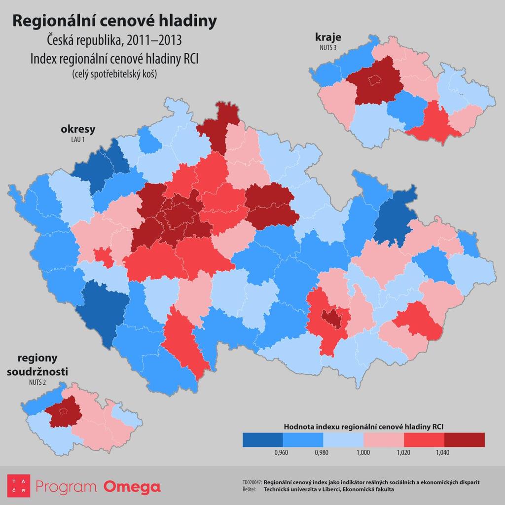 Obrázek 4 Regionální cenové hladiny Zdroj: