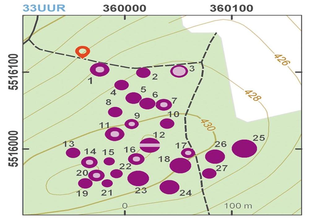 Obr. 17 Digitální model reliéfu mohylového