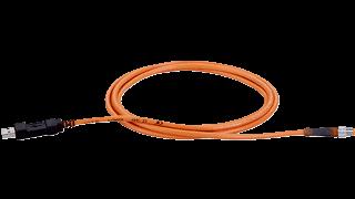 společností SICK lava B: Volný konec kabelu Kabel: stíněno, 0 m lava A: Zásuvka, M, -pinový, přímý, kódování