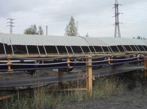 Obr. Zakrytování pasové dopravy uhlí 3.