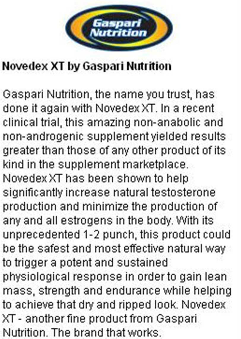Nutritional supplement: Novedex