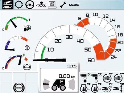 Poloha otočného spínače je patrná v systému CEBIS. Barevný monitor (8,4") systému CEBIS poskytuje díky své individuální pozici ideální přehled.