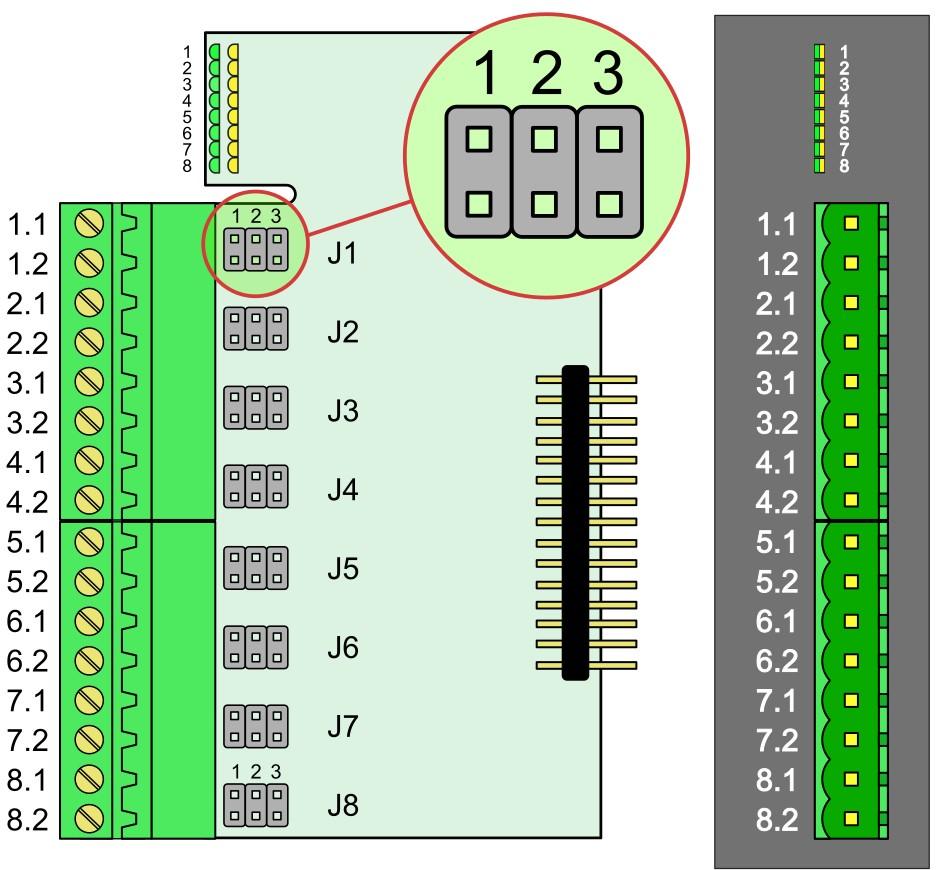 8 galvanicky oddělených digitálních vstupů/výstupů s tranzisory MOSFET DataLab Compact DIO1 Vlastnosti 8 digitálních vstupů/výstupů Směr volitelný na desce Polovodičová relé s tranzistory MOSFET