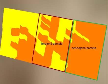 Obr. 5 Příklad mapy obsahu OH na