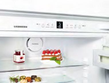 Vestavné kombinované chladničky Kvalita v každém detailu Stylový box na máslo je určen pro pohodlné, jednou rukou ovladatelné použiti: je snadno vyjmutelný, lze ho vyndat pomoci víka a snadno se