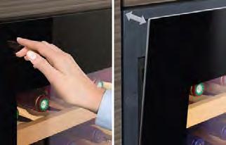 Chladničky na víno Kvalita v každém detailu Inovativní elektronický LCD displej s dotykovým ovládáním zajišťuje nepřetržité udržování teploty v každé teplotní zóně.