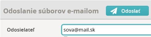 tak aj mailová adresa samotného odosielateľa zadaná buď v okne pre posielanie súborov mailom, alebo v definícii výplatnej pásky.