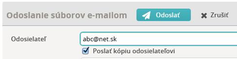 Rovnaká funkcia je od začiatku zapracovaná aj v odosielaní výplatnej pásky e-mailom, akurát tu táto funkcia nie je voliteľná, t.j. zasielanie kópie odosielateľovi je automatické.