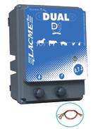DUAL Ohradníkové zdroje DUAL napájené akumulátorem 12V a síťovým adaptérem, který zároveň nabíjí akumulátor. Adaptér je součástí zdrojů D2, D3 a D4. Zdroj D1 se dodává bez adaptéru.