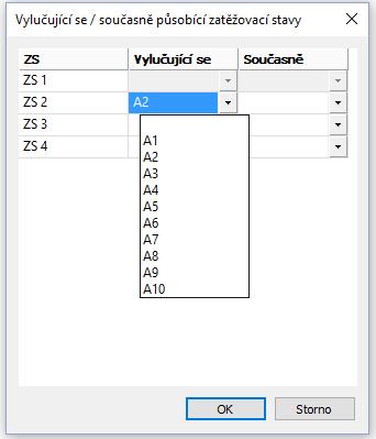 2.10.1.2 Filtr kombinací Tlačítkem Filtr kombinací se nabízí následující panel.