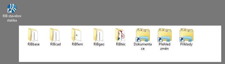 1 Start programu 1.1.1 Systémy Windows 7 V nabídce Windows > Start se po instalaci objeví nový záznam RIB > RIB stavební statika a dále v závislosti na vybraných produktech podskupin RIBcad, RIBgeo,