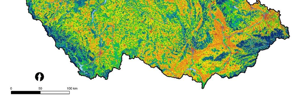 Vzájemným porovnáním a následnou syntézou modelu byly vymezeny jednak nejvýznamnější oblasti pro výskyt zájmových druhů a současně i území problematická z hlediska jejich migrace.