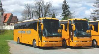 Autobusová doprava Intertrans TRASY SVOZŮ Žluté autobusy Počínaje rokem 2000 jezdí naši klienti autobusy v originální žluté barvě.