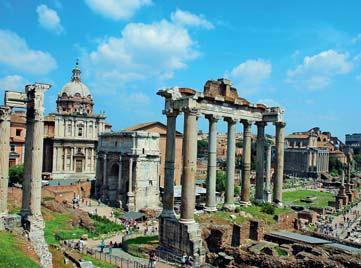 Bez povšimnutí nezůstane Koloseum, které bylo od nepaměti symbolem velikosti Říma, Kapitol a blízké Forum Romanum s jedním ze sedmi římských pahorků Palatinem.