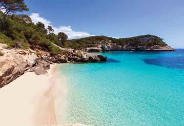 u moře, Karibik středomoří 1. den: přílet na Menorcu. Transfer do hotelu a ubytování. 2. den: Cala Morell Punta Nati Ciutadella.