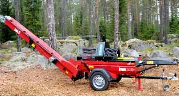 Ø kulatiny výstupní dopravník štípací nůž hmotnost 23 cm 3 t mechanické koryto až 45 cm 2 dílný (standard) 260 kg benzínový motor (Briggs 6,5 ps) Honda Benzínový motor elektromotor (1,5kW) 4 dílný