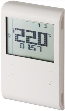 s 1422 Prostorový termostat s týdenním časovým programem, volitelný externí vstup pro systémy vytápění RDE100.
