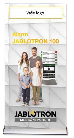 Roll-up JABLOTRON 100 s Vašim logom Prezentačné predmety Prezentačný stojanový systém, mobilný a ľahko