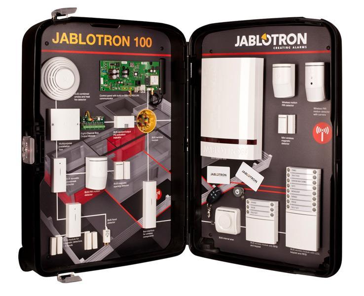Prezentačný kufor JABLOTRON 100 Prezentačné predmety Mobilný prezentačný kufor s plne funkčným systémom JABLOTRON 100. Napájanie zo siete 230V.