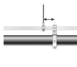 Pravidla pro umístění pevných bodů v případě vertikálního (svislého) potrubí stoupačky Stejně jako u vodorovného potrubí, je třeba i u svislého potrubí instalovat pevné body dle následujících