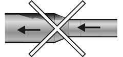 stoupačce Na rozdíl od vodorovného potrubí platí pro případ redukování potrubí ve stoupačkách pravidlo, že dimenzi potrubí je možné pouze snižovat v případě zvětšení dimenze potrubí