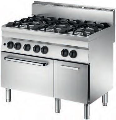 kw / 230 V) kód: OC6FEV7E 54 879,-Kč 700 x 650 x 870-1065 mm, 32 kw, 68 kg,, (2x 3,5 kw + 2x 5,5 kw + 4,2 kw / 230 V) plynový vařič se 4 hořáky a horkovzdušnou troubou kód: OC6FEV7G