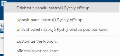 Přidat do panelu nástrojů Rychlý přístup na jakoukoli funkci na