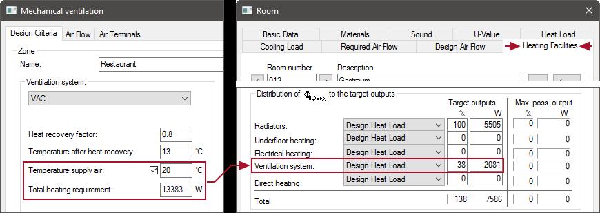 DDS-CAD 17 Automatický přenos hodnot ventilačního systému Pokud je v rámci projektu zpracována část pro