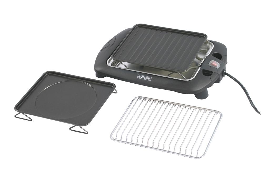 Rozměry grilu: výška 13 cm, šířka 25,5 cm, hloubka 25,5 cm. Rozměry roštu: šířka 25,5 cm, hloubka 25,5 cm. Spotřeba paliva: 0,2 kg/hodinu. Hmotnost: 0,56 kg.