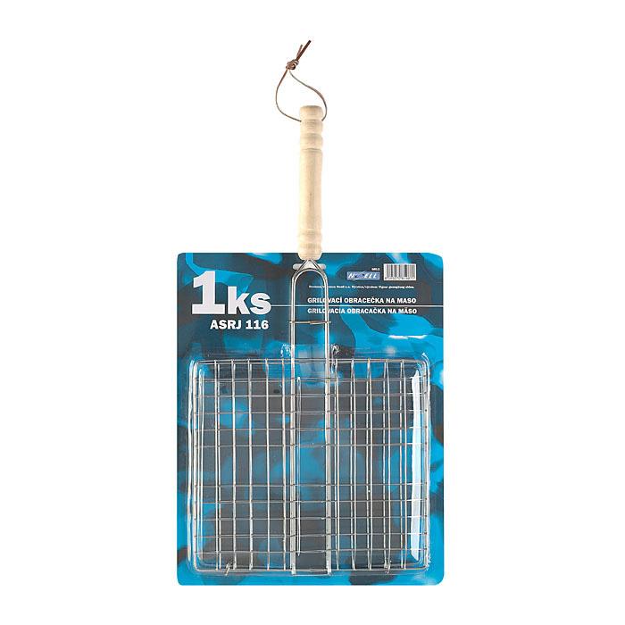 Materiál: kov, dřevo. 8 595070 812209 MC akční: 19 Kč s DPH VC: 14 Kč bez DPH číslo: GR009 Grilovací jehlice 4 ks Jehlice s dřevěnou rukojetí jsou určeny pro přípravu špízů. Materiál: kov, dřevo.