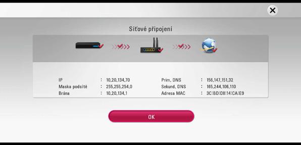 Pokročilé nastavení Chcete-li síťové nastavení provést ručně, v nabídce [Nastavení sítě] pomocí W/S zvolte [Pokročilé nastavení] a stiskněte ENTER (b). 1.