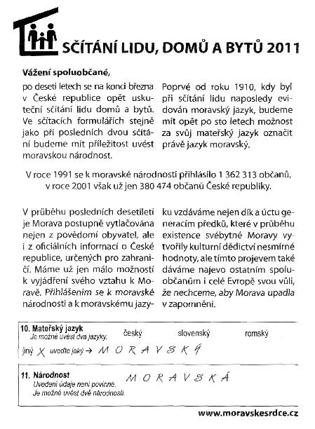 Sčítání lidu, domů a bytů 2011 Sčítání lidu, domů a bytů se v České re publice usku teč ní na jaře 2011. Roz hodným okamžikem, ke kte ré mu sčí tání pro b ěh ne, bude půl - noc z 25. na 26.