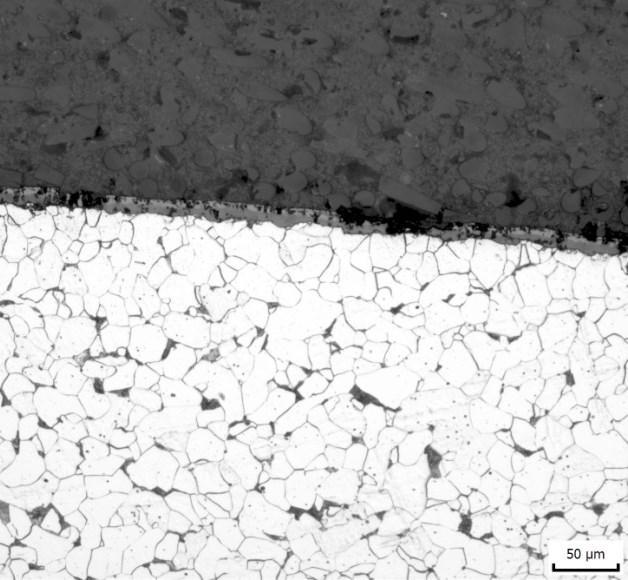 C 37 Z - průměr drátu 12 mm 50 m 20 m Obr. 8.6. Pokládací teplota 820 o C 50 m 20 m Obr. 8.7. Pokládací teplota 930 o C Na obr. 8.6. není vrstva okují souvislá.