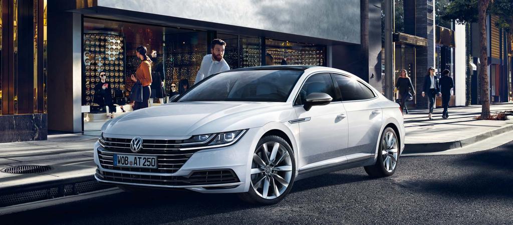 Arteon Elegance Plynulé vedení linií nového vozu Arteon Elegance zaujme nejenom při prvním pohledu. Každý detail je přitom projevem čistého designu.