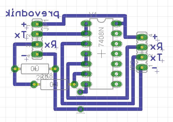 5.3. Realizace zapojení Pro připojení modulu k desce s mikrokontrolérem ATmega162 bylo třeba vytvořit vhodné rozhraní. Díky použití tohoto modulu není třeba užívat integrovaný obvod MAX323.