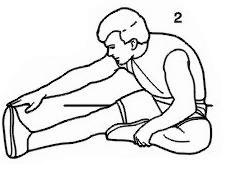V krajní poloze setrvejte, dokud nenapočítáte do 19. Cvik opakujte alespoň 3x. 2. Protažení kolenních šlach Sedněte si a jednu nohu natáhněte.