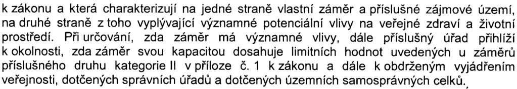 - 2/12- S-MHMP-322151/2007/00PM/EIA/438-2/Nov k zákonu a která charakterizují na jedné stranì vlastní zámìr a pøíslušné zájmové území, na druhé stranì z toho vyplývající významné potenciální vlivy na