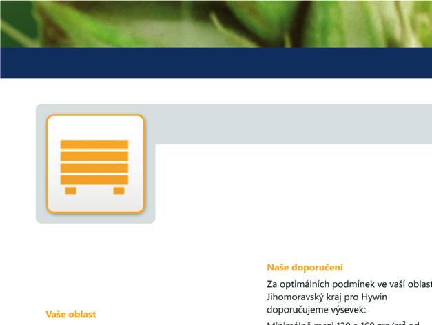 VYPOČÍTEJTE SI MNOŽSTVÍ, KTERÉ POTŘEBUJETE OBJEDNAT Na základě doporučení zadejte výsevek a