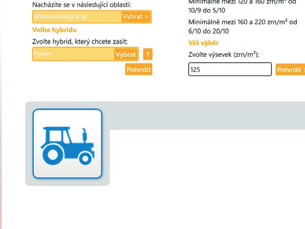 setí a na základě doporučení také výsevek.